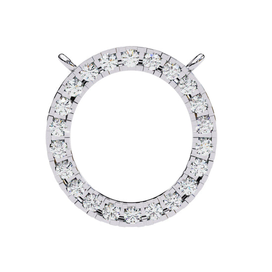 Stunning Round Lab Diamond Circle Eternity Pendant