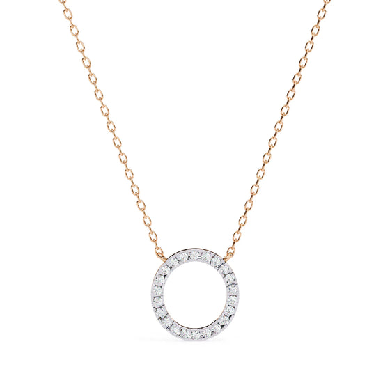 Stunning Round Moissanite Circle Eternity Pendant