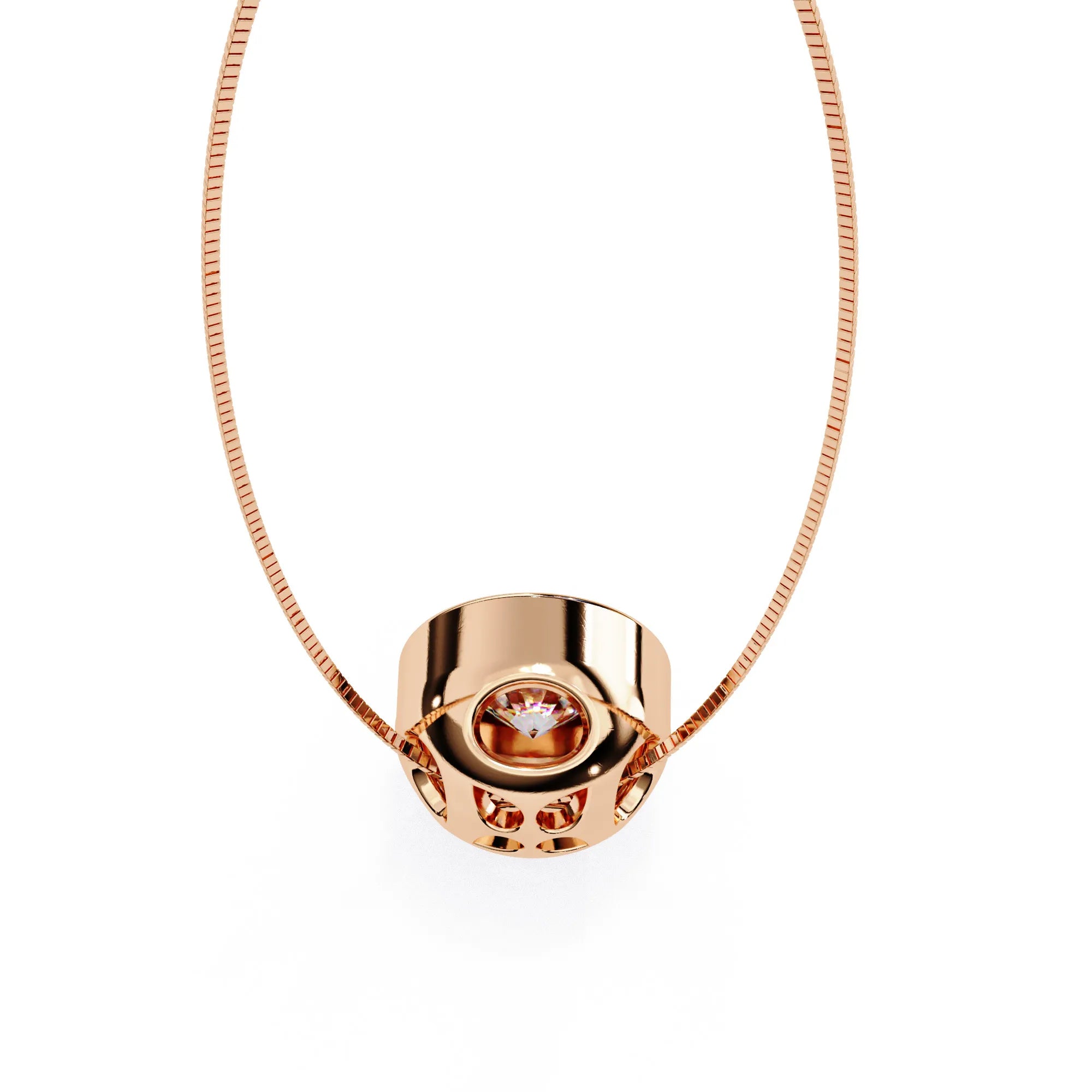 Round Cut Classic Moissanite Solitaire Pendant