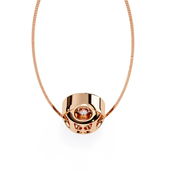 Round Cut Classic Moissanite Solitaire Pendant