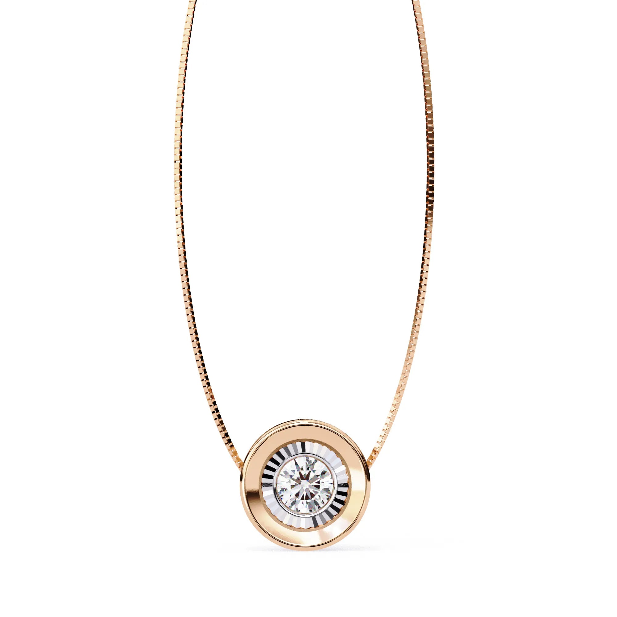Round Cut Classic Lab Diamond Solitaire Pendant