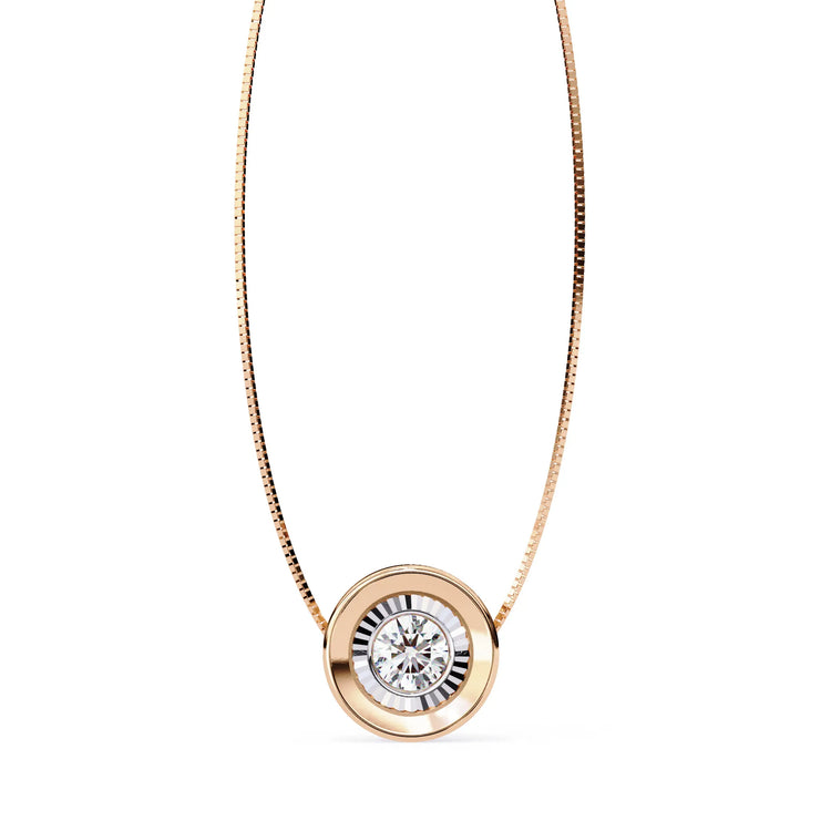 Round Cut Classic Lab Diamond Solitaire Pendant