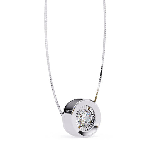 Round Cut Classic Lab Diamond Solitaire Pendant