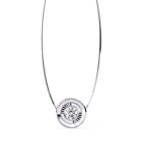 Round Cut Classic Lab Diamond Solitaire Pendant