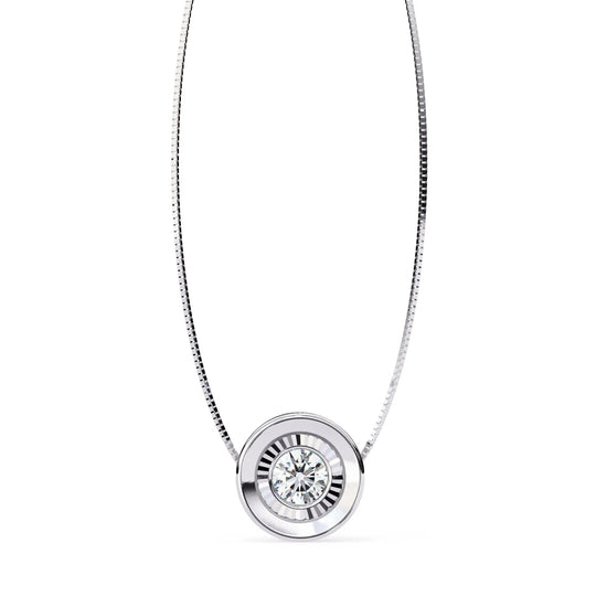 Round Cut Classic Lab Diamond Solitaire Pendant