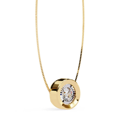 Round Cut Classic Lab Diamond Solitaire Pendant