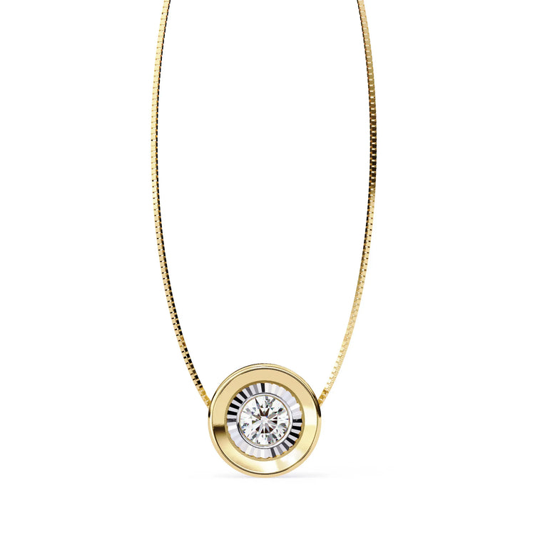 Round Cut Classic Lab Diamond Solitaire Pendant