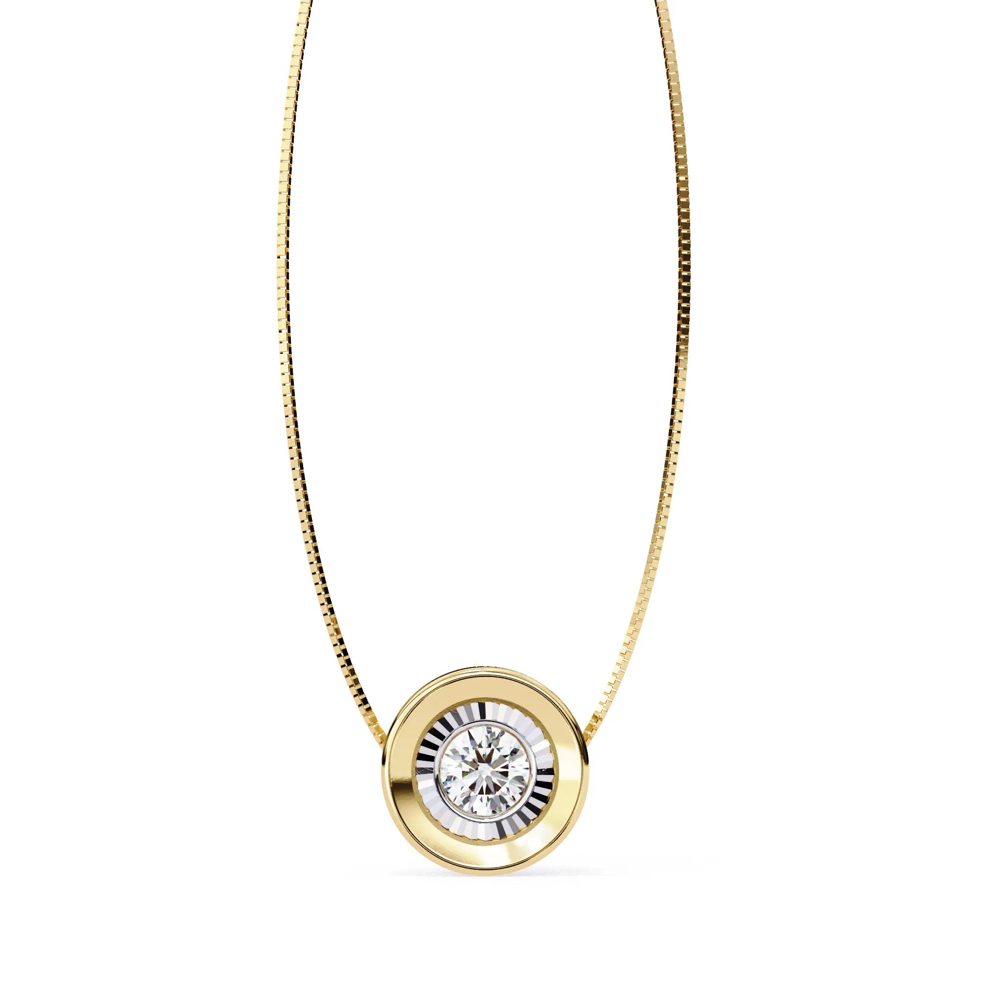 Round Cut Classic Moissanite Solitaire Pendant
