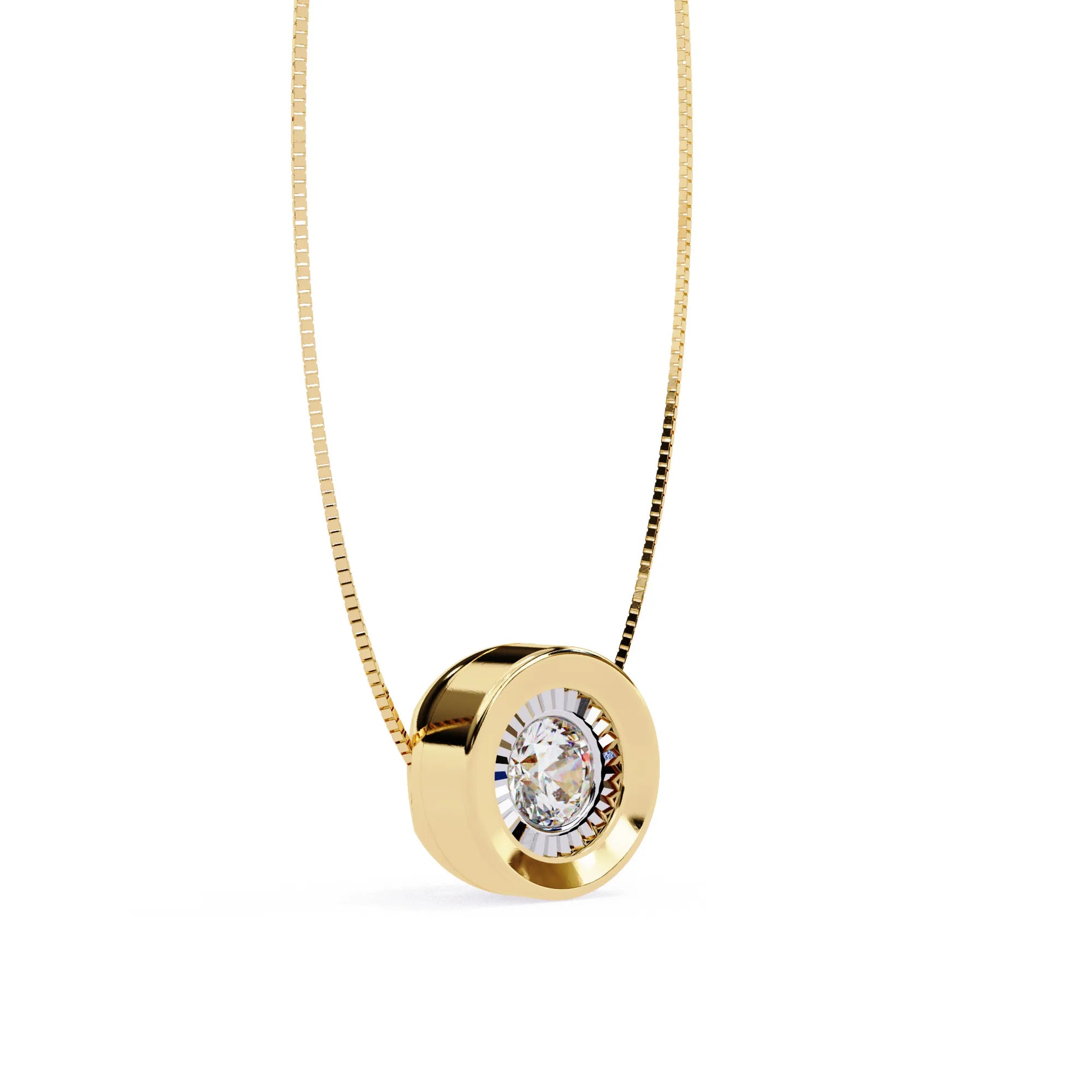 Round Cut Classic Moissanite Solitaire Pendant