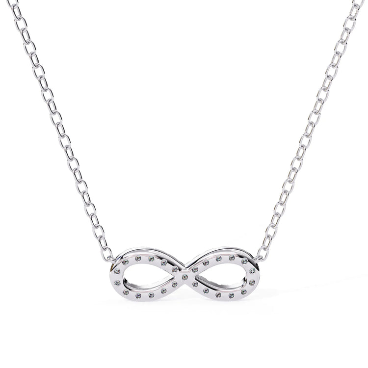 Moissanite Infinity Pendant