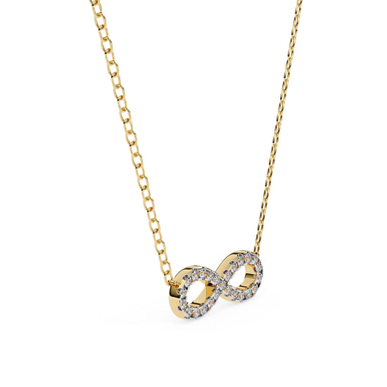Moissanite Infinity Pendant