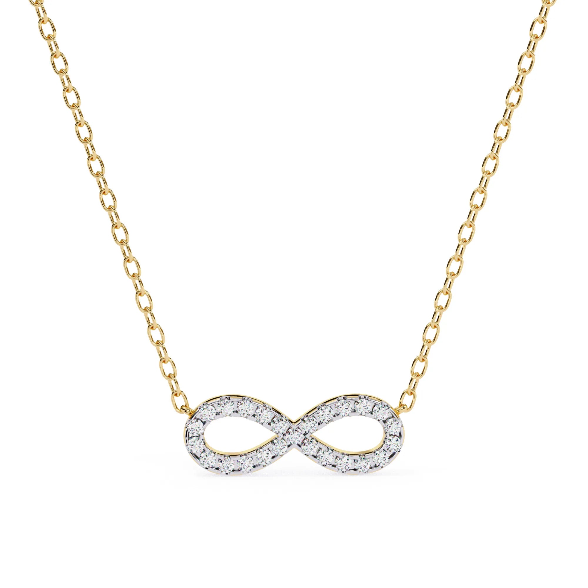 Moissanite Infinity Pendant