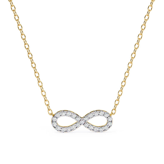 Moissanite Infinity Pendant