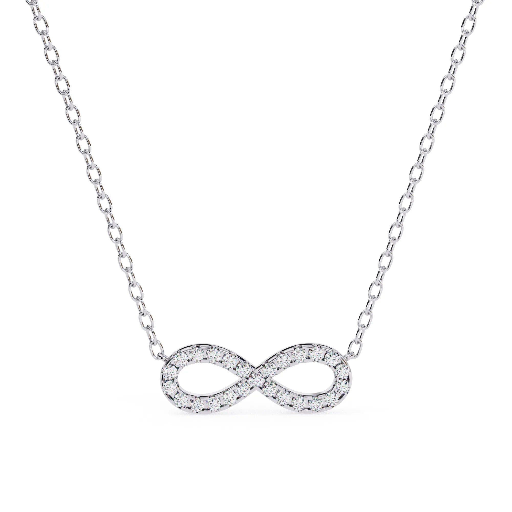 Moissanite Infinity Pendant
