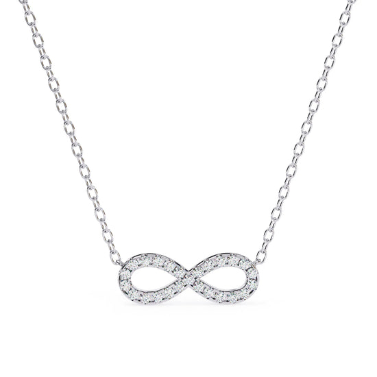 Moissanite Infinity Pendant
