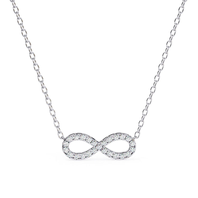 Moissanite Infinity Pendant