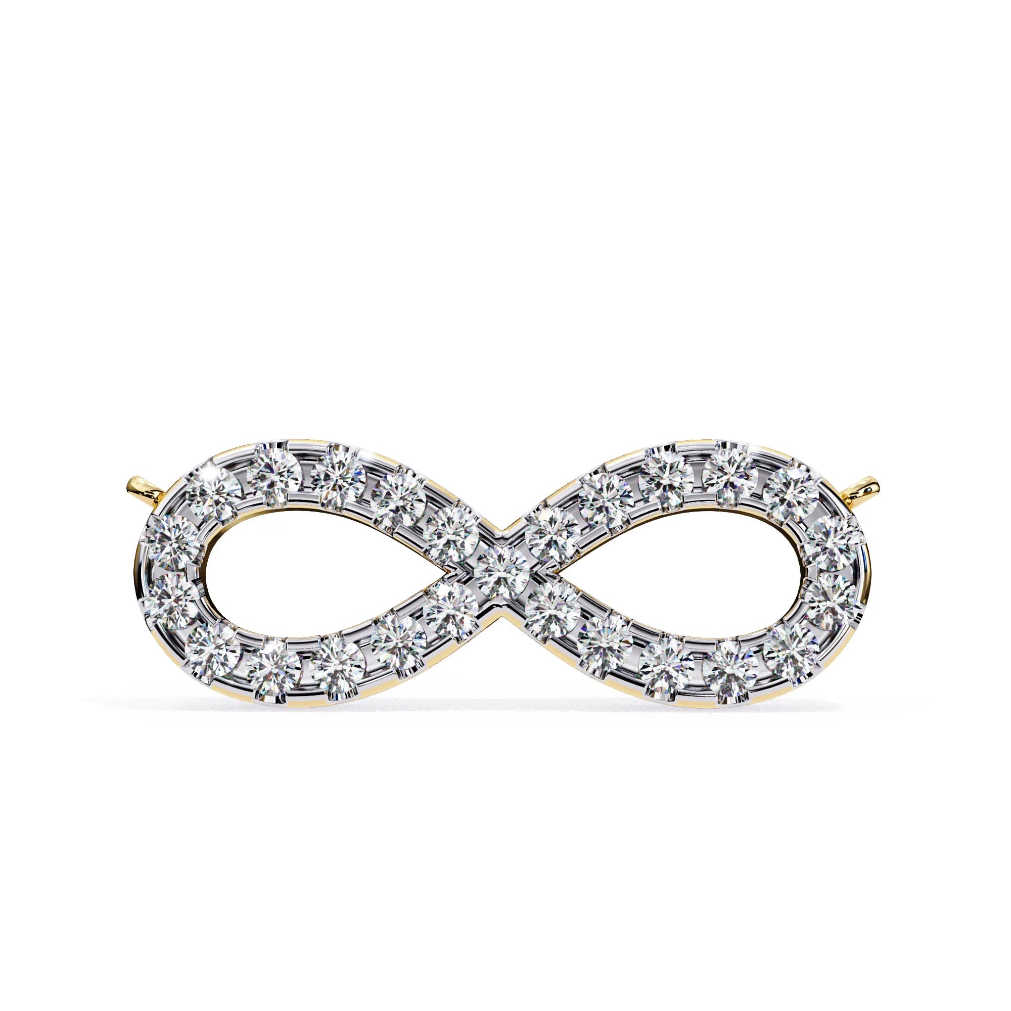 Moissanite Infinity Pendant