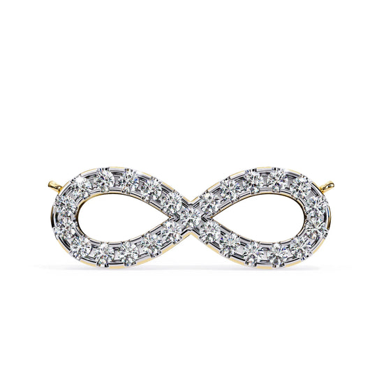 Moissanite Infinity Pendant