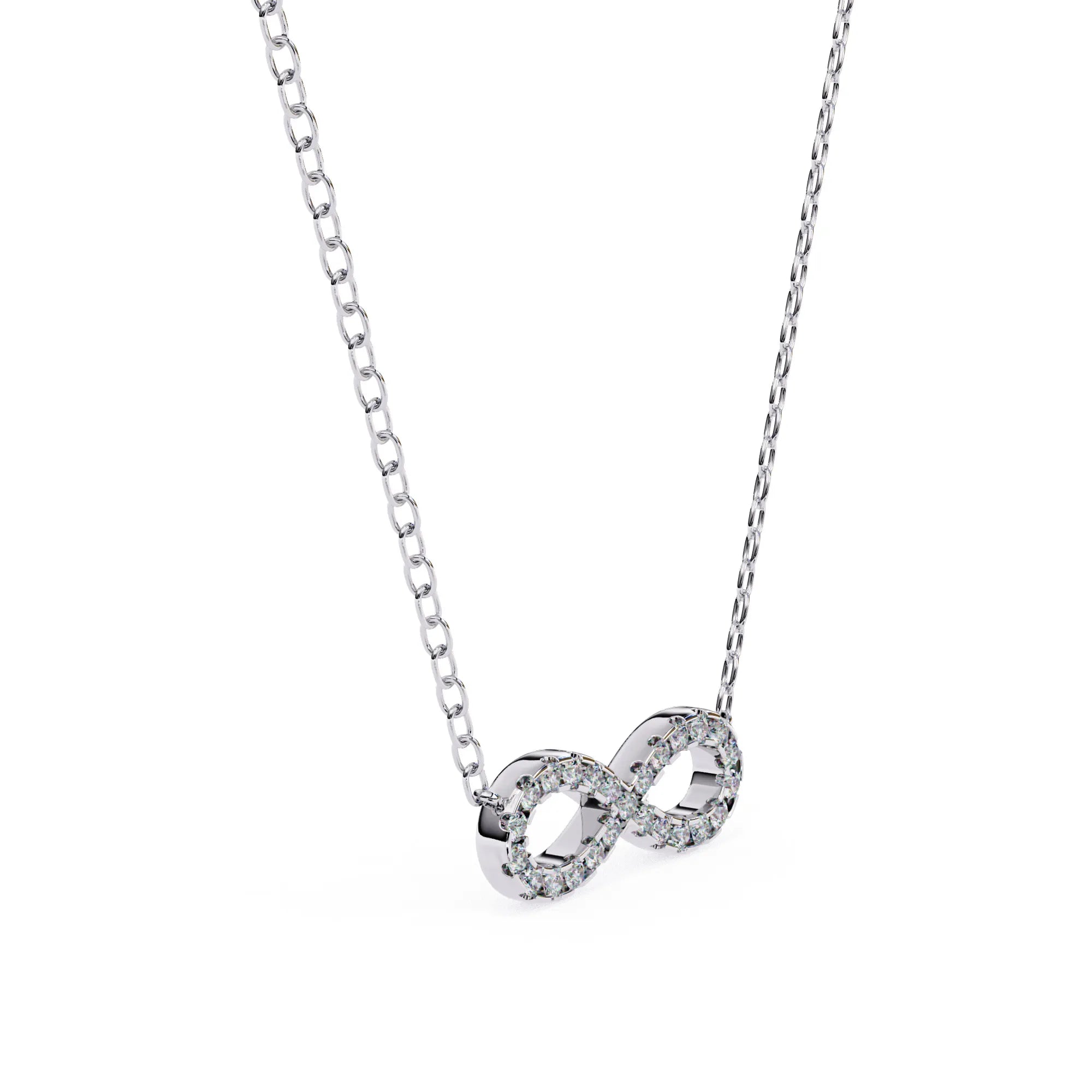 Moissanite Infinity Pendant
