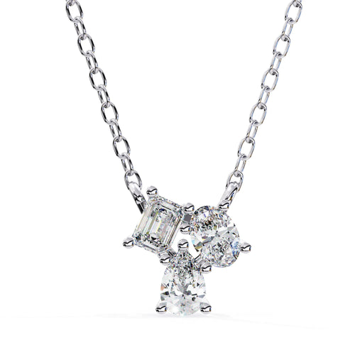 Toi et Moi Tri Lab Diamond Pendant