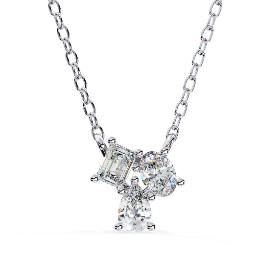 Toi et Moi Tri Lab Diamond Pendant
