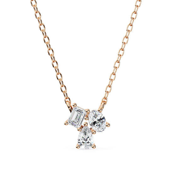 Toi et Moi Tri Lab Diamond Pendant