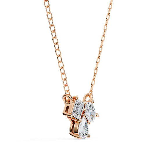 Toi et Moi Tri Lab Diamond Pendant