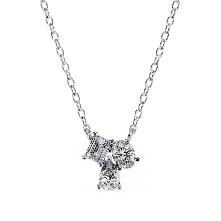 Toi et Moi Tri Lab Diamond Pendant