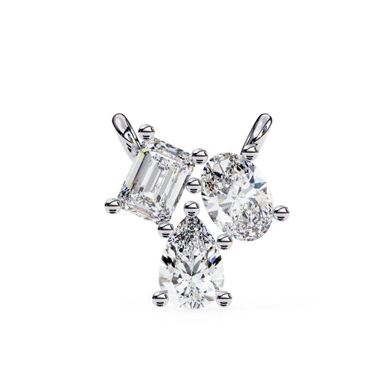 Toi et Moi Tri Lab Diamond Pendant