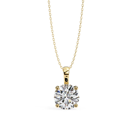 Round Moissanite Solitaire Pendant