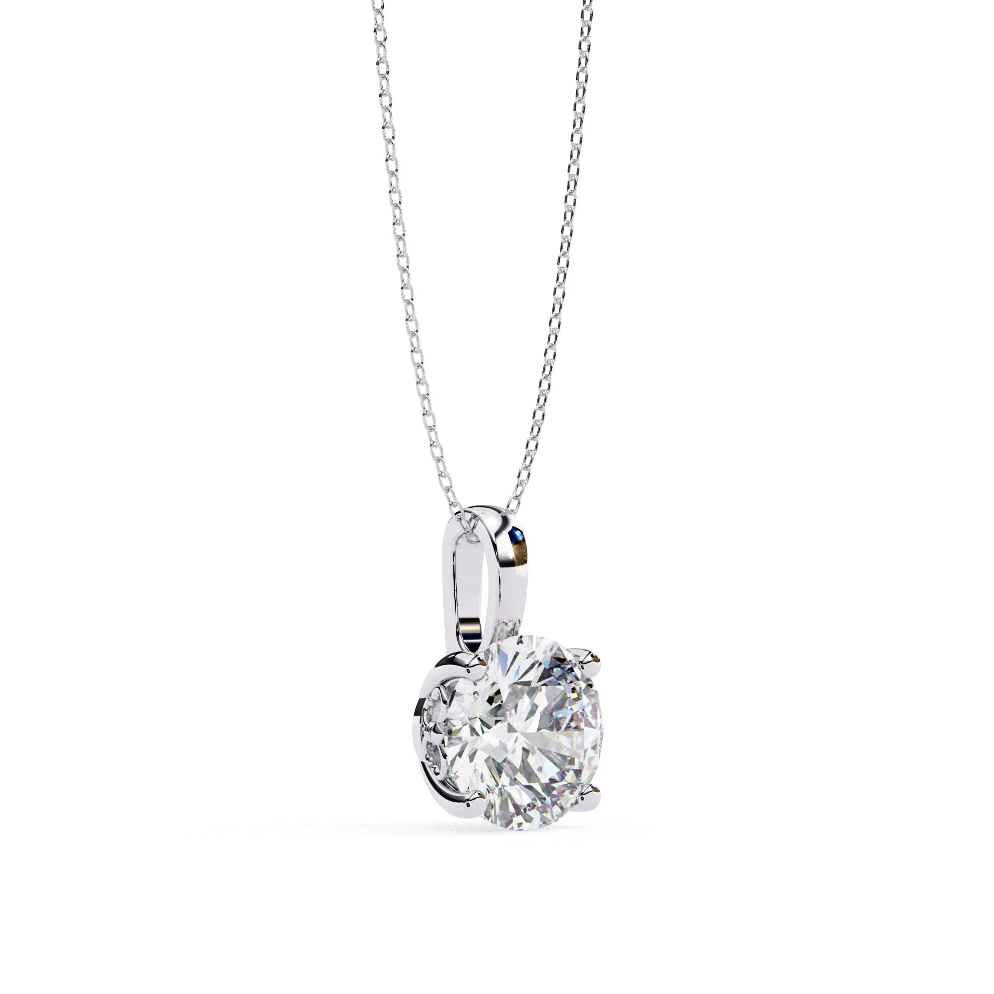 Round Moissanite Solitaire Pendant