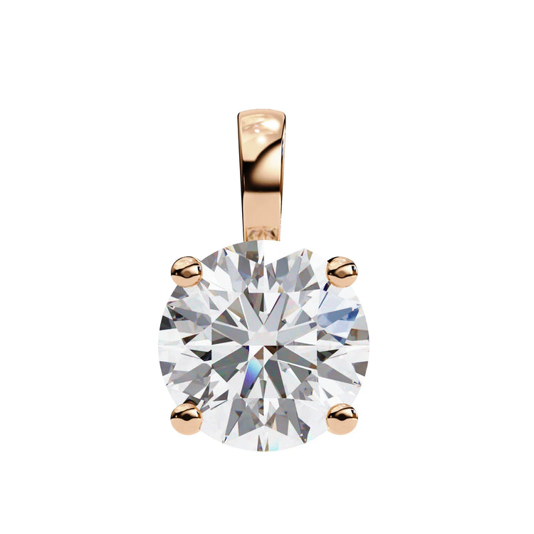 Round Moissanite Solitaire Pendant