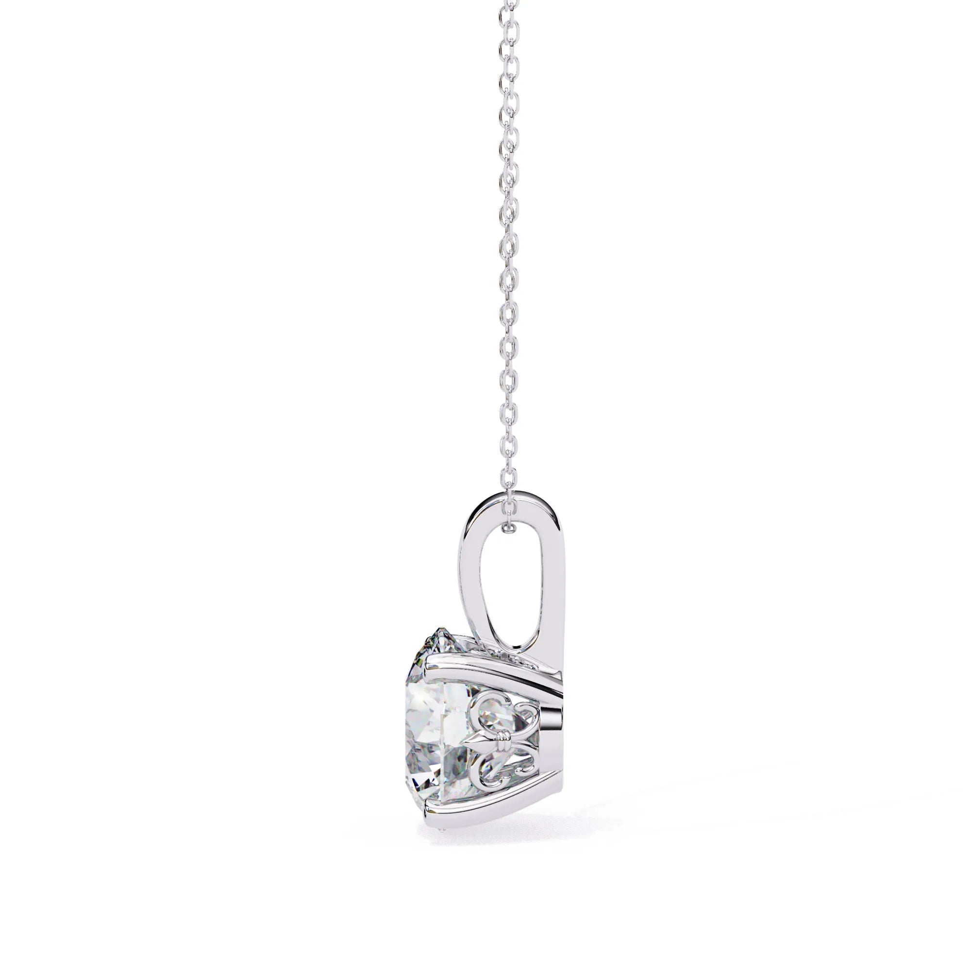 Round Moissanite Solitaire Pendant