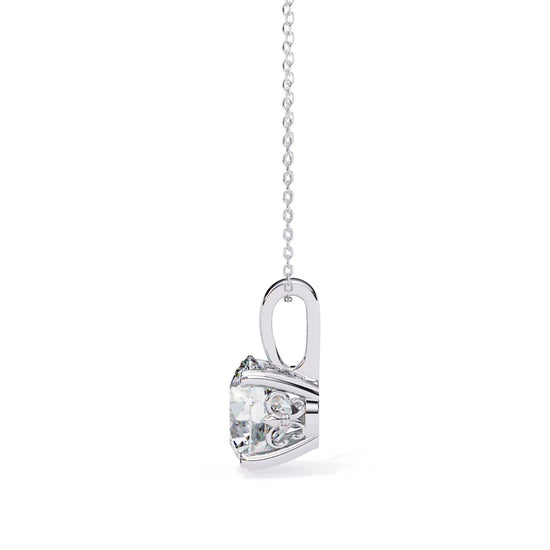 Round Moissanite Solitaire Pendant