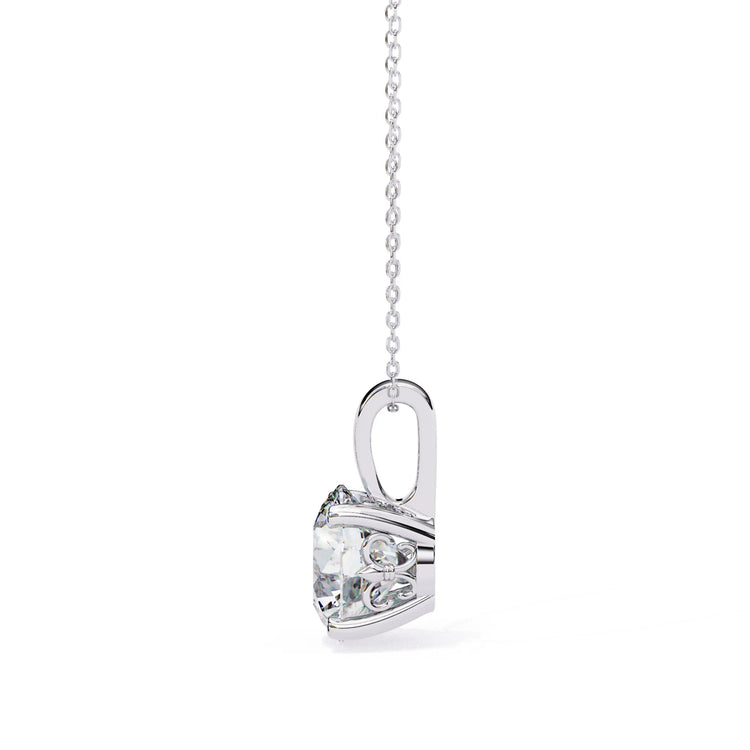 Round Lab Diamond Solitaire Pendant