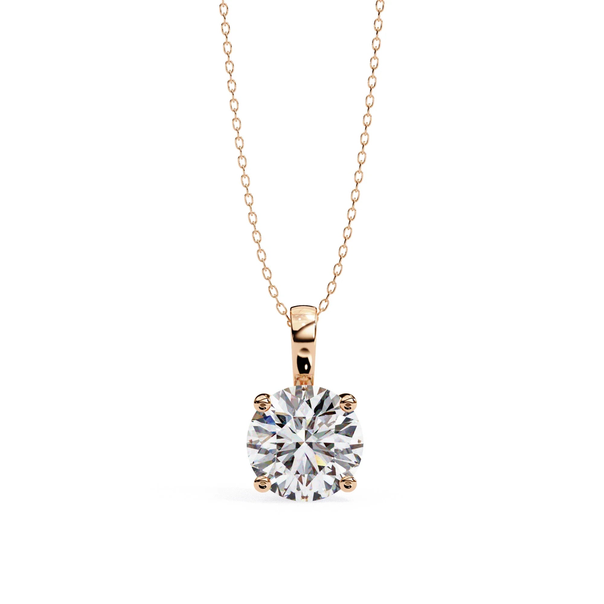 Round Moissanite Solitaire Pendant