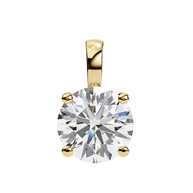 Round Moissanite Solitaire Pendant