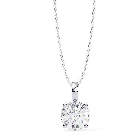 Round Moissanite Solitaire Pendant