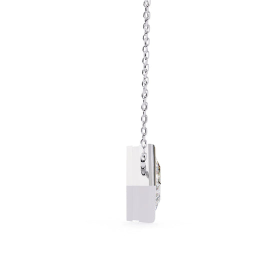 Princess Cut Moissanite Bezel Pendant