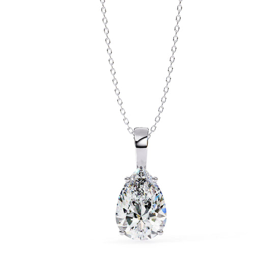 Pear Shape 4 Prong Moissanite Pendant