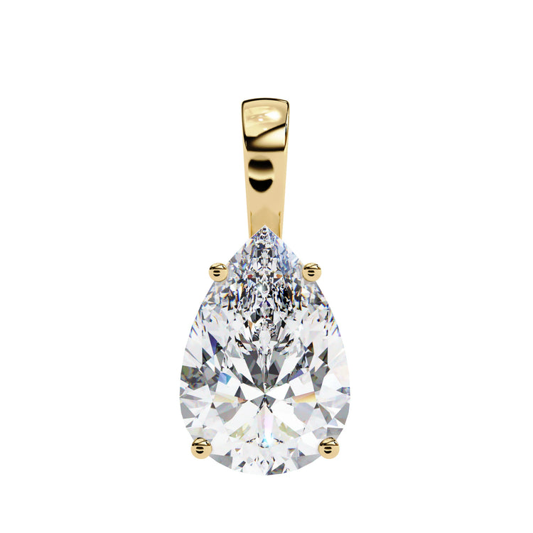 Pear Shape 4 Prong Moissanite Pendant