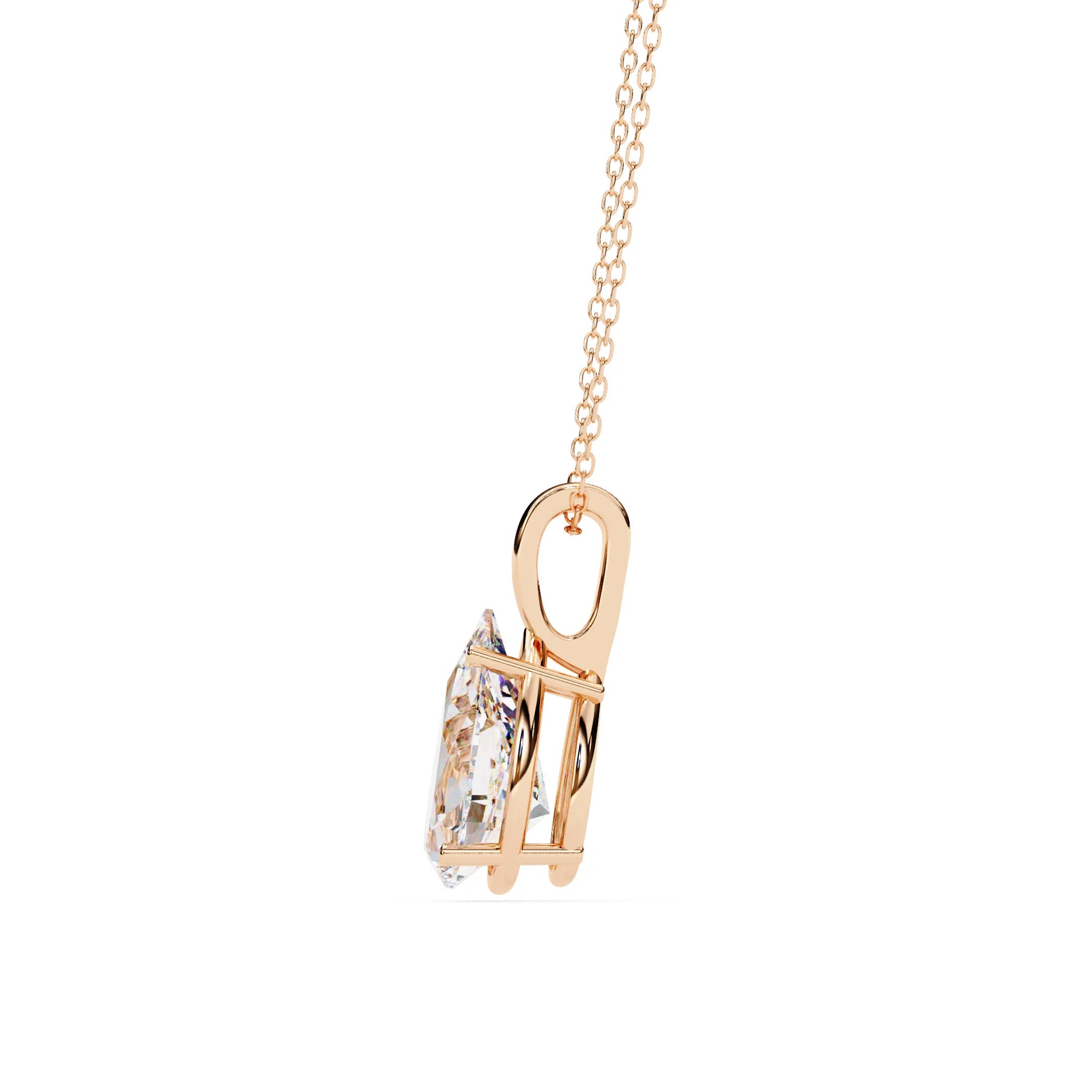 Pear Shape 4 Prong Moissanite Pendant