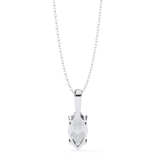 Marquise Lab Diamond 4 Prong Pendant