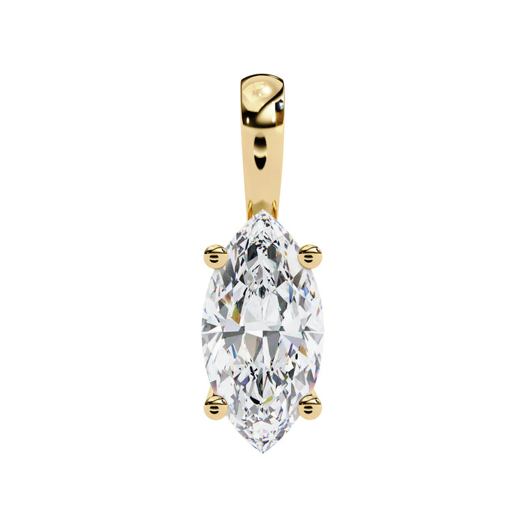 Marquise Lab Diamond 4 Prong Pendant
