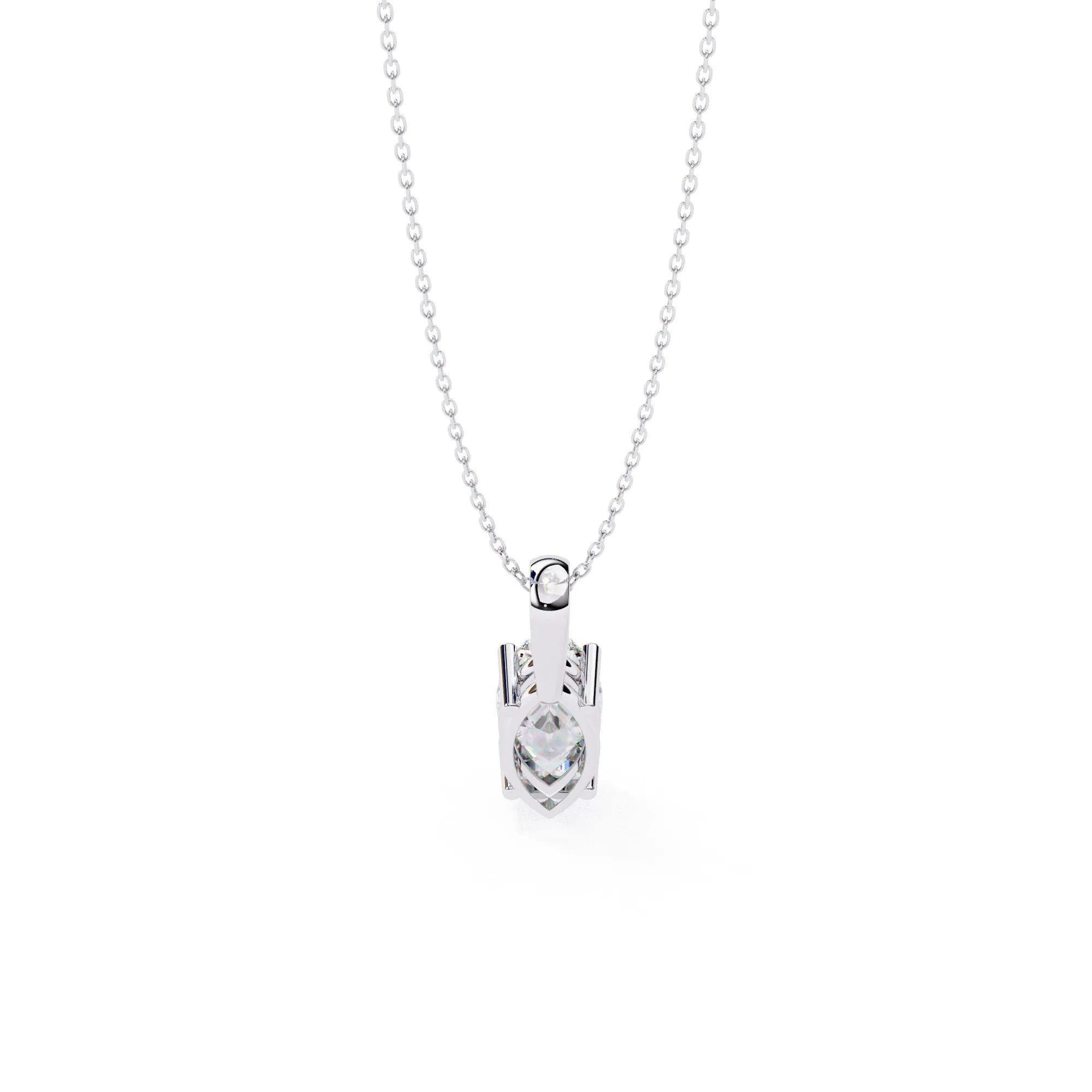 Marquise Moissanite 4 Prong Pendant