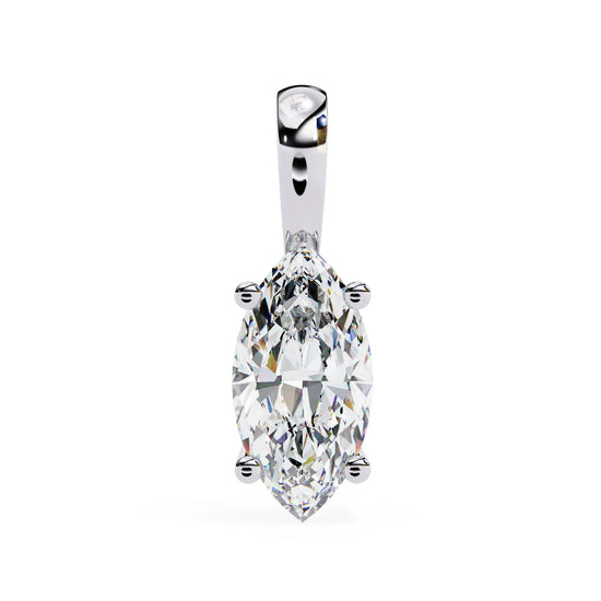 Marquise Lab Diamond 4 Prong Pendant