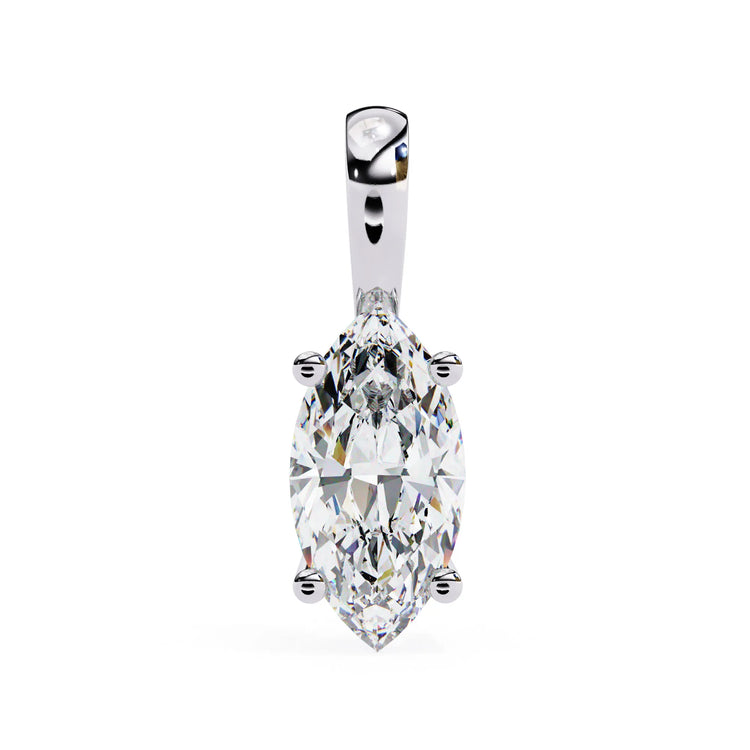 Marquise Lab Diamond 4 Prong Pendant