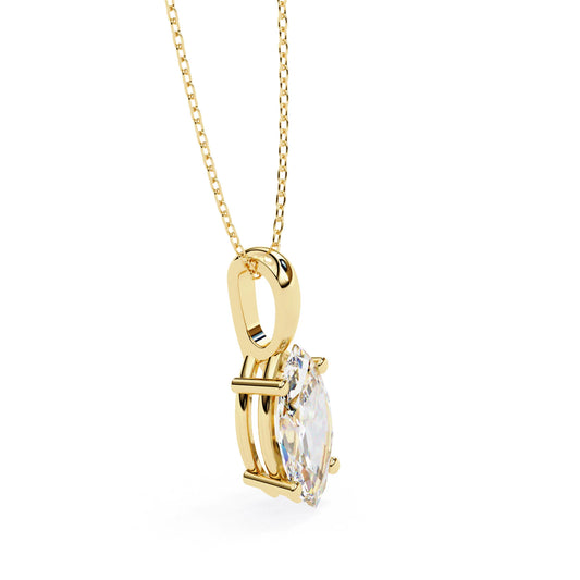 Marquise Lab Diamond 4 Prong Pendant