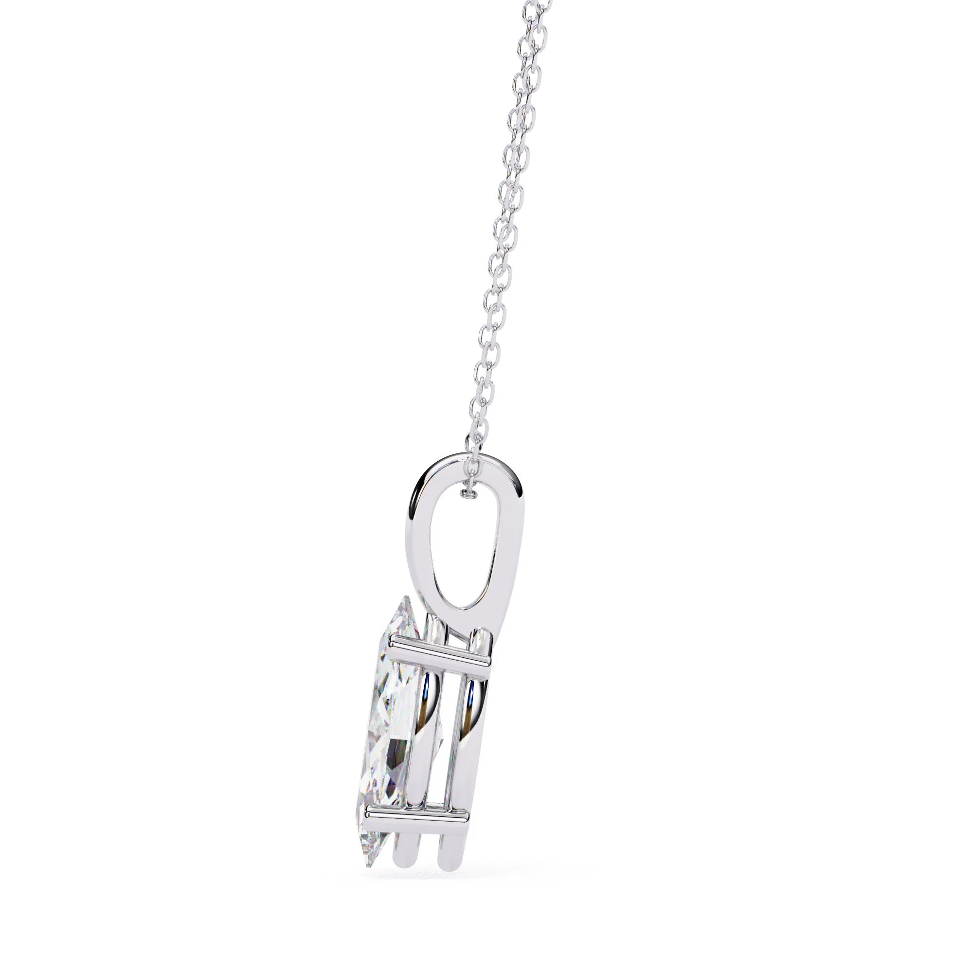 Marquise Lab Diamond 4 Prong Pendant