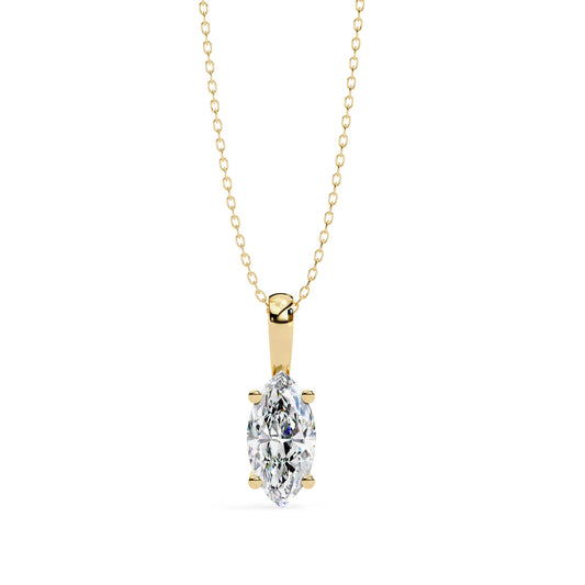 Marquise Lab Diamond 4 Prong Pendant
